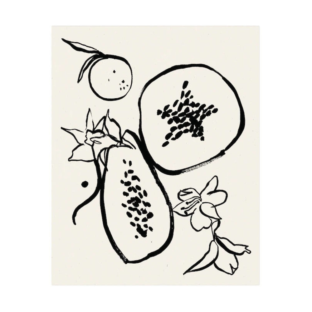Les Fruits Art Print in Noir 8" x 10"​